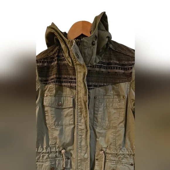 American Rag - Natural Hues & Greens Casual Fall Utililty Jacket / Coat​​​​ - Picture 3 of 7